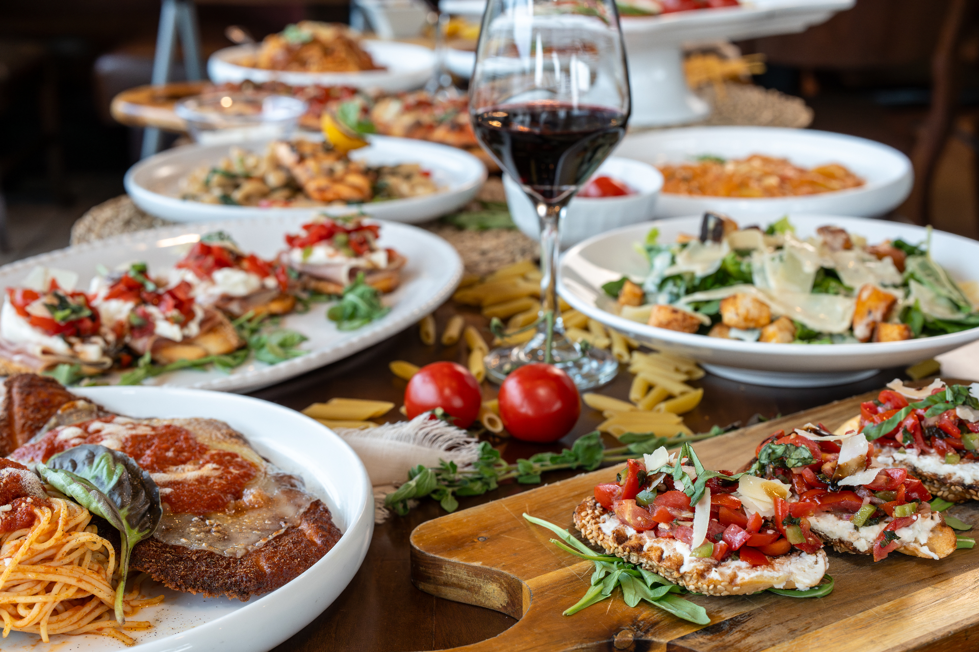Italian catering spread at Piazza Presto, Limerick PA